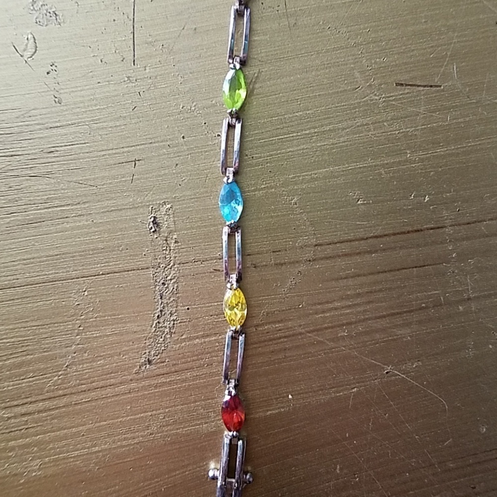 Sterling Silver Gemstone Bracelet - Picture 2 of 5